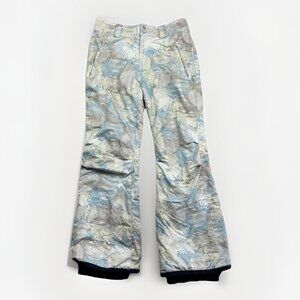 Lole White Snow Pants Women Sz M Trippy Geometric AOP Ski Snowboard Winter Gear